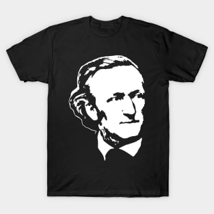 Richard Wagner White On Black T-Shirt